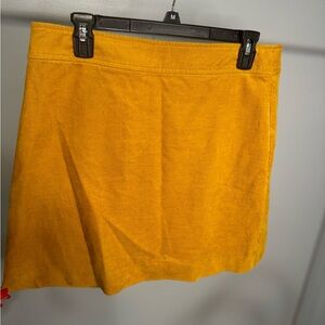 J. Crew Gold A-Line Mini Skirt Resort Wear